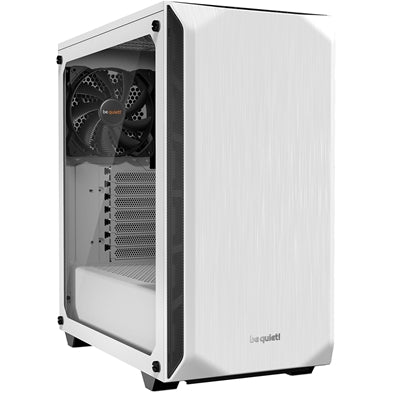 be quiet! Pure Base 500 Case, White, Mid Tower, 2 x USB 3.2 Gen 1 Type-A, 2 x Pure Wings 2 140mm Black PWM Fans Included, Exchangeable Top Cover for Silent or High Performance, Insulation Mats on Front, Sides & Top