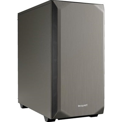 be quiet! Pure Base 500 Case, Metallic Gray, Mid Tower, 2 x USB 3.2 Gen 1 Type-A, 2 x Pure Wings 2 140mm Black PWM Fans Included, Exchangeable Top Cover for Silent or High Performance, Insulation Mats on Front, Sides & Top