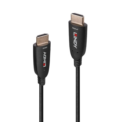 Lindy 38510 10m HDMI (M) 2.1 Anthra Line 7680x4320@60Hz / 3840x2160@120Hz Fibre Optic Hybrid Cable - Black