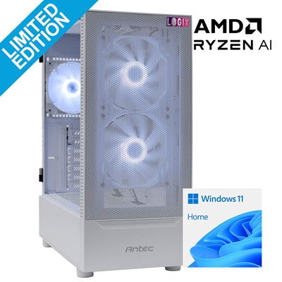 LOGIX Limited Edition 'Snow White' AMD Ryzen 8600G 4.30GHz 6 Core 32GB DDR5 RAM with 1TB SSD Wired/ Wireless Gaming Desktop PC with Windows 11 Home